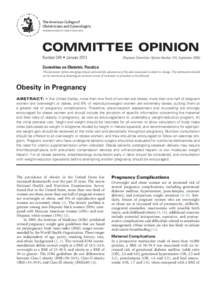 The American College of Obstetricians and Gynecologists WOMEN’S HEALTH CARE PHYSICIANS COMMITTEE OPINION Number 549 • January 2013