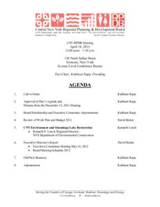 Central New York Regional Planning & Development Board  126 N. Salina Street, Suite 200, Syracuse, New York 13202 • Tel[removed] • Fax[removed]Kathleen A. Rapp, Chair David V. Bottar, Executive Director