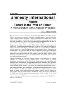 18 AprilPublic amnesty international Algeria