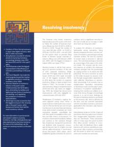 Resolving insolvency  • Creditors of ﬁrms facing insolvency in Japan have higher recovery rates than in other economies. • Doing Business recorded 12 reforms