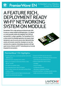 PremierWave EN  Embedded Linux Wireless Medical Server SystemDevice