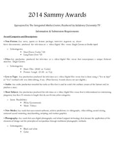 Microsoft Word[removed]Sammy Awards Entry Form.docx