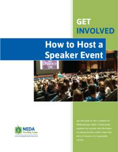 GET INVOLVED How to Host a Speaker Event