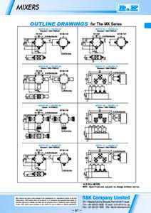 MIXERS  R&K reserves the right to make changes in the specifications of or discontinue products at any time without notice. R&K products shall not be used for or in connection with equipment that requires an extremely hi