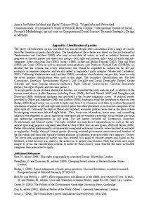 Annex for Robert Ackland and Rachel Gibson (2013): “Hyperlinks and Networked Communication: A Comparative Study of Political Parties Online,” International Journal of Social Research Methodology, special issue on Computational Social Science: Research Strategies, Design