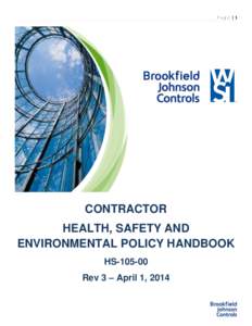 Page |1  CONTRACTOR HEALTH, SAFETY AND ENVIRONMENTAL POLICY HANDBOOK HS[removed]