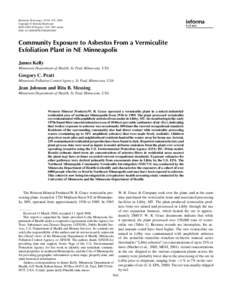 Natural resources / Vermiculite / Libby /  Montana / W. R. Grace and Company / Agency for Toxic Substances and Disease Registry / Toxicity / Tremolite / Friability / Asbestos and the law / Asbestos / Matter / Chemistry