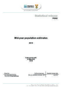 Statistical release P0302