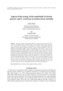 F.E. Wells, D.I. Walker and D.S. Jones (eds[removed]The Marine Flora and Fauna of Dampier, Western Australia. Western Australian Museum, Perth. Aspects of the ecology of the mudwhelks Terebralia palustris and T. semistria