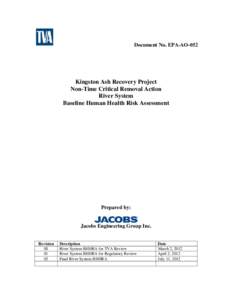 Document No. EPA-AO-052  Kingston Ash Recovery Project Non-Time Critical Removal Action River System Baseline Human Health Risk Assessment
