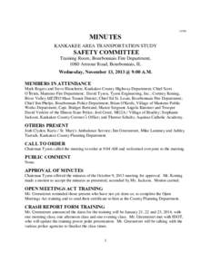 [removed]MINUTES KANKAKEE AREA TRANSPORTATION STUDY  SAFETY COMMITTEE