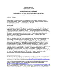 Low-carbon fuel standard / California Air Resources Board / Rulemaking / Environment / Law / Earth / Emission standards / Fuels / Low-carbon economy