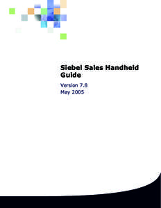 Siebel Sales Handheld Guide