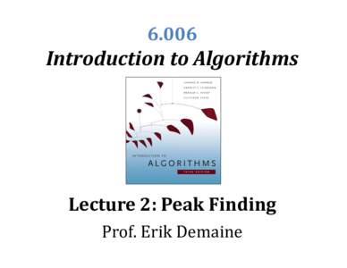 Theoretical computer science / Erik Demaine / Algorithm / Demaine