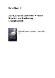 Huw Dixon ©  New Keynesian Economics, Nominal Rigidities and Involuntary Unemployment.