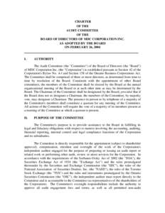 Risk / Audit committee / Audit / Generally Accepted Auditing Standards / Sarbanes–Oxley Act / Financial statement / Internal control / Chief audit executive / Regulation S-X / Auditing / Accountancy / Business