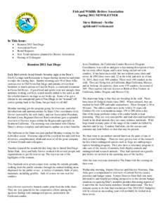 Fish and Wildlife Retiree Association Spring 2011 NEWSLETTER Steve Rideout - Scribe [removed]  In This Issue: