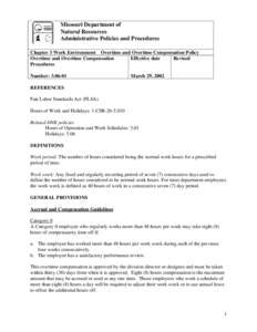 Management / Labor history / Labour relations / Labor rights / Employment / Overtime / Fair Labor Standards Act / Annual leave / Retroactive overtime / Employment compensation / Human resource management / Working time