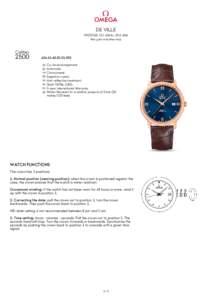 DE VILLE PRESTIGE CO-AXIAL 39.5 MM Red gold on leather strap Caliber