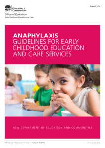 August[removed]ANAPHYLAXIS GUIDELINES FOR EARLY CHILDHOOD EDUCATION AND CARE SERVICES