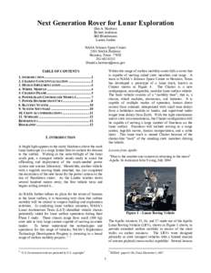 Microsoft Word - Lunar Surface Operations IEEEAC paper #1196  Final Decembe…
