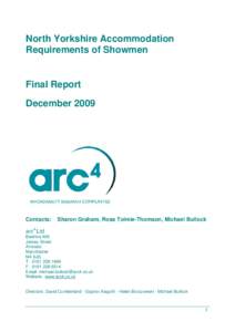 North Yorkshire Accommodation Requirements of Showmen Final Report December 2009