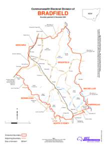 Commonwealth Electoral Division of  BRADFIELD NSW