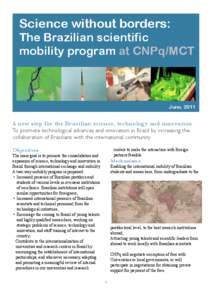 Science without Borders The Brazilian international mobility program at CNPq[removed]v2