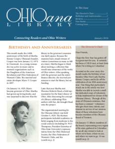 Ohioana Library: Ohioana Library Newsletter -- January 2014