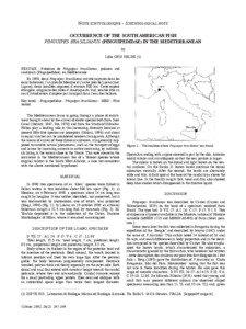 note ichtyologique - ichthyological note occurrence of the South American fish Pinguipes brasilianus (Pinguipedidae) in the Mediterranean