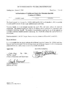 Jan. 9, 2013 Board agenda item: Amendment to Agreement for Backfill