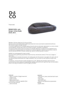 Product sheet  BRUNO SOFA, sofa Design: Ar-Key Studio D3CO, 2012