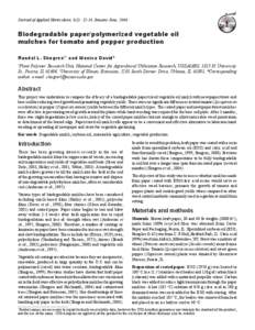 Journal  Journal of Applied Horticulture, 8(1): 12-14, January-June, 2006 Appl