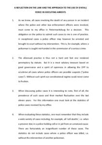 English criminal law / Offences against the person / Homicide / Justifiable homicide / Arrest / Grievous bodily harm / Criminal Procedure / Self-defence / Police / Law / Criminal law / Criminal defenses