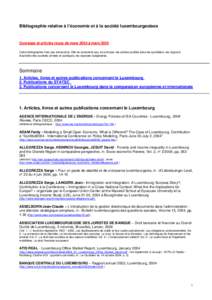 STATEC - bibliographie - actualisation mars[removed]mars 2005