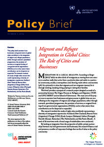 www.merit.unu.edu  number 1, 2014 Overview This policy brief considers how