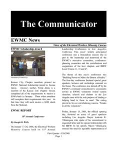 !  The Communicator !  EWMC News