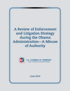 A Review of Enforcement and Litigation Strategy during the Obama Administration—A Misuse of Authority