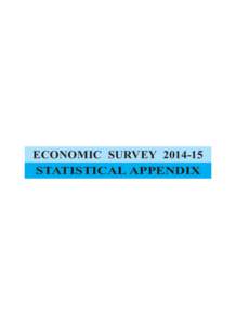 ECONOMIC SURVEY[removed]STATISTICAL APPENDIX STATISTICAL APPENDIX : ECONOMIC SURVEY[removed].