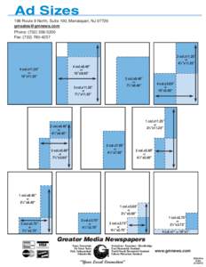 Ad Sizes 198 Route 9 North, Suite 100, Manalapan, NJ[removed]removed] Phone: ([removed]Fax: ([removed]