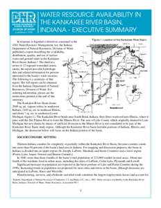 DIVISION OF WATER published 1990 WATER RESOURCE AVAILABILITY IN THE KANKAKEE RIVER BASIN, INDIANA - EXECUTIVE SUMMARY