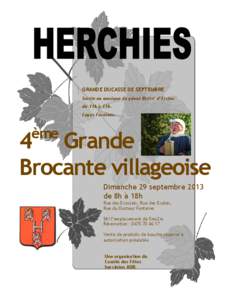 GRANDE DUCASSE DE SEPTEMBRE Sortie en musique du géant Biritt’ d’Ercies de 11h à 13h. Loges Foraines.  ème