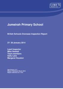 Jumeirah Primary School British Schools Overseas Inspection ReportJanuaryLead Inspector