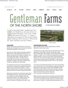 Gentleman Farms - North Shore Living