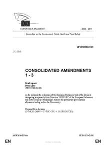 [removed]EUROPEAN PARLIAMENT Committee on the Environment, Public Health and Food Safety[removed]COD)
