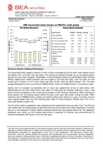 EAST ASIA SECURITIES COMPANY LIMITED 9/F, 10 Des Voeux Road Central, Hong Kong. Dealing: Research: Facsimile: HONG KONG RESEARCH Weekly Report