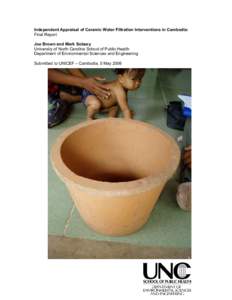 Microsoft Word - Brown and Sobsey[removed]UNICEF ceramic filter final report.doc