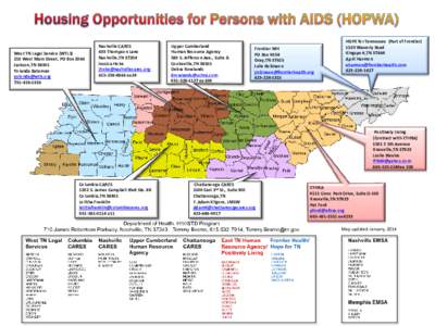 Housing Opportunities for Persons with AIDS (HOPWA) West TN Legal Service (WTLS) 210 West Main Street, PO Box 2066 Jackson,TN[removed]Yolanda Bateman [removed]