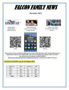 FALCON FAMILY NEWS November 2013 Get the latest happenings on USAFA Facebook