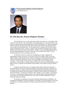 Dr. Otis Brawley, Board of Regents Member